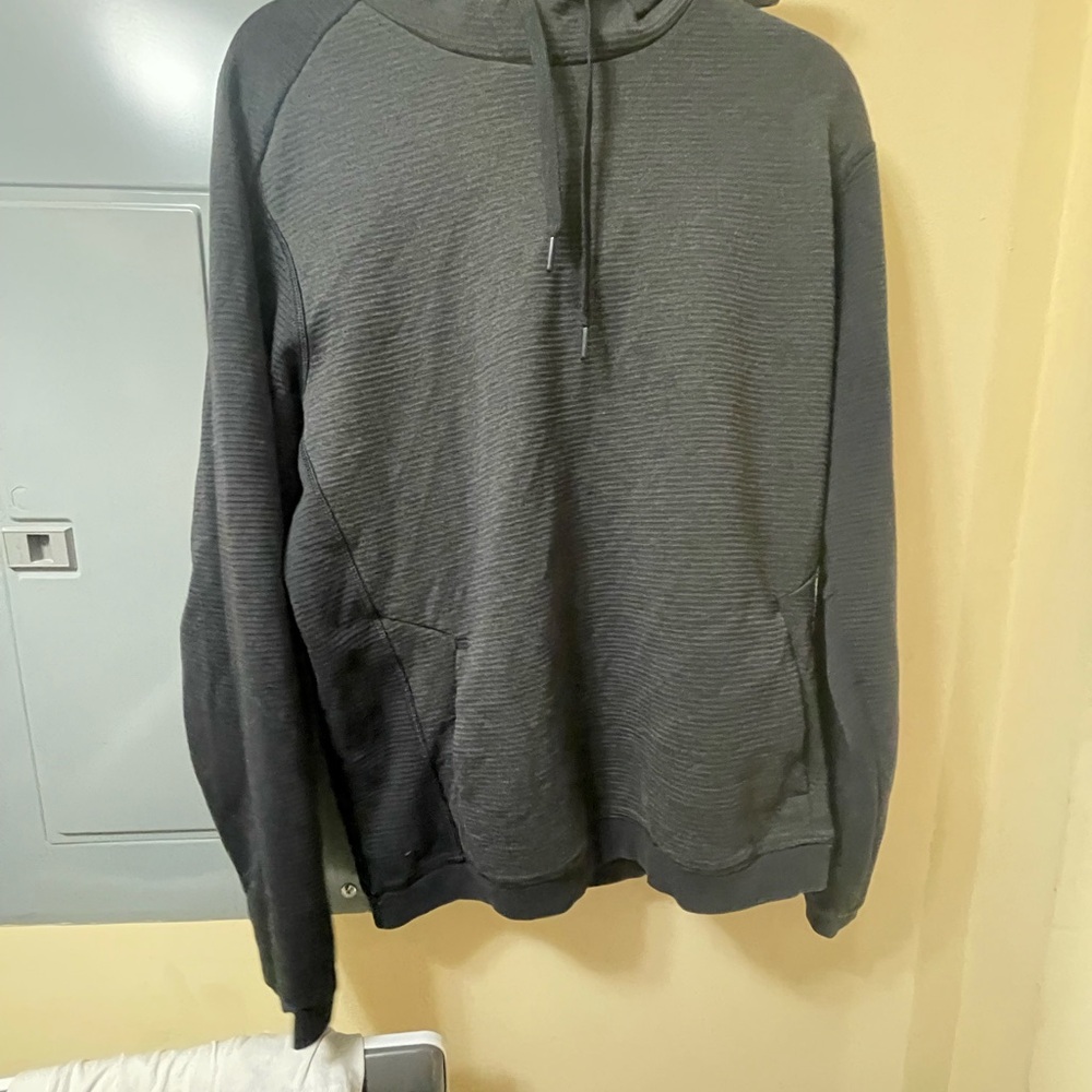 Adidas Charcoal Gray Hooded Sweatshirt
